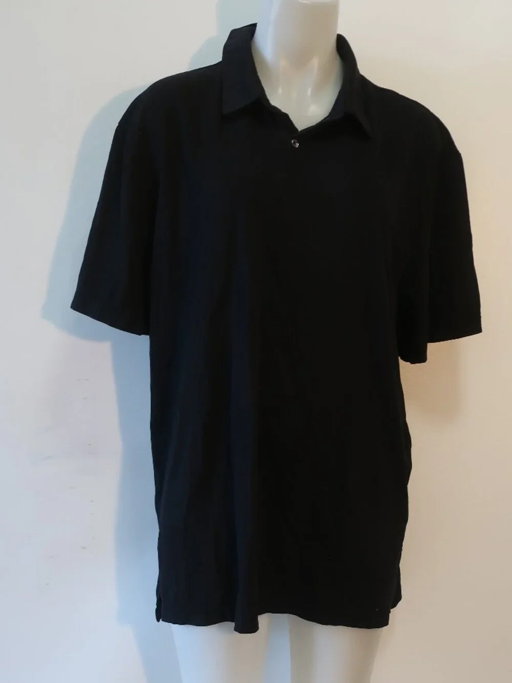 Mens Standard James Perse Black (Item- 156) Supima Cotton Polo Shirt 5 US/XXL - Picture 5 of 13